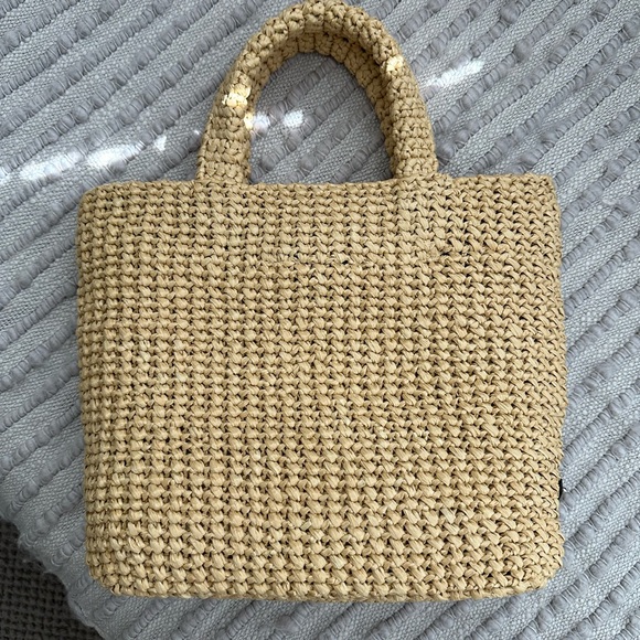Prada Raffia Crochet Tote Bag Small - Picture 6 of 6